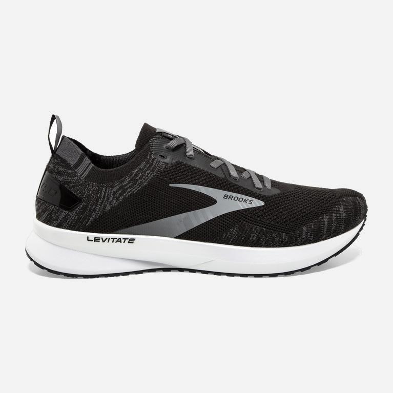 Brooks Men's Levitate 4 Road Running Shoes Singapore - Black/Blackened Pearl/White (17582-STPB)